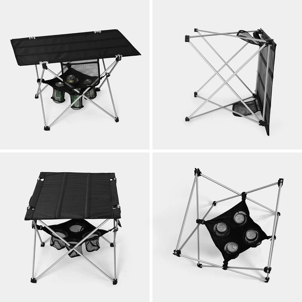 CLG Store | Rectangle Outdoor Table Portable Small Folding Camping Table with Cup Holder and Carry Bag